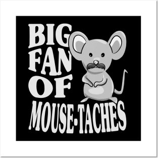 Funny Mouse With Moustache Posters and Art